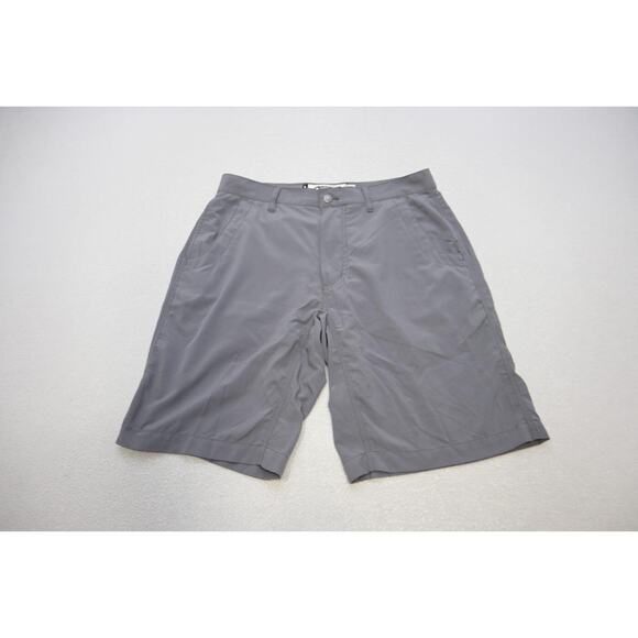 Mountain Khaki Camp Shorts Polyester Stretch Classic Fit Gray Hiking Mens Sz 31 - Picture 2 of 4